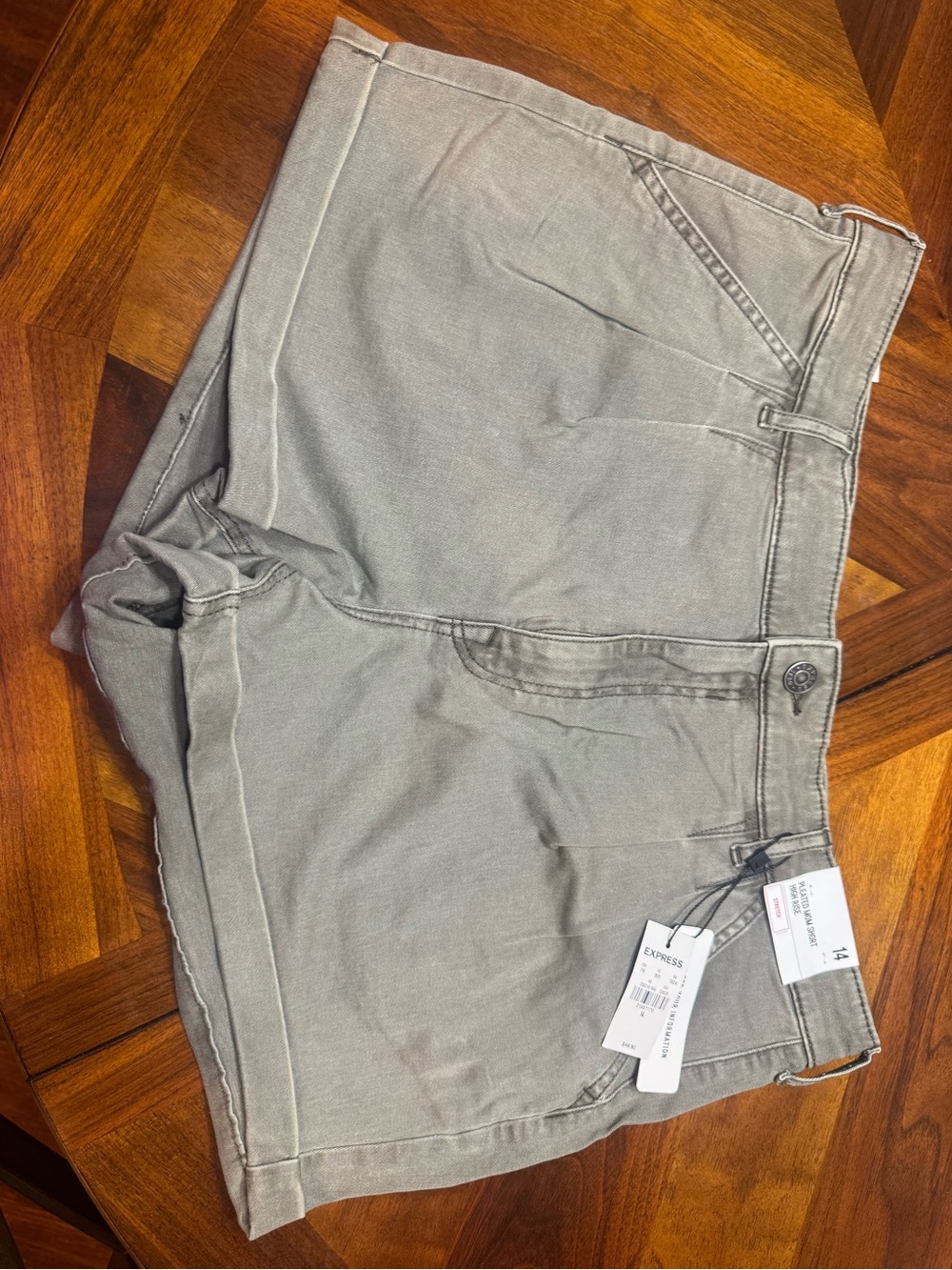 American Eagle Outfitters Olive Green High-Rise Denim Shorts